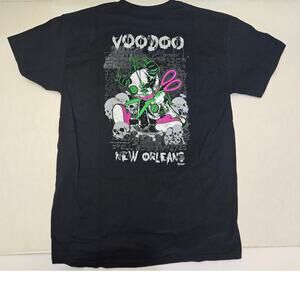 NWOT VOODOO  DOLL | NOLA | New Orleans T-Shirt Mens Size Medium| 2 Sides Black